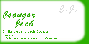 csongor jech business card